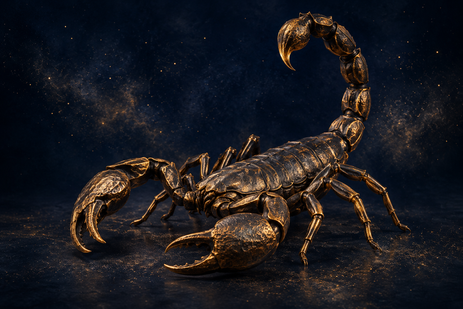 Bronze Scorpio sculpture